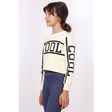 Toontoy Kız Çocuk Cool Baskılı Sweatshirt