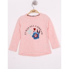 Toontoy Kız Çocuk Pullu Güllü Nakışlı T-Shirt