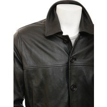 Derimont Deri Erkek Siyah Deri Ceket Mostoles