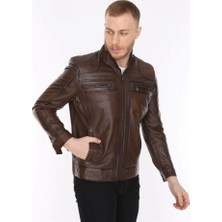 Derimont Deri Erkek Deri Mont Kahverengi Argent