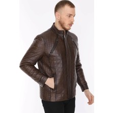 Derimont Deri Erkek Deri Mont Kahverengi Shaky