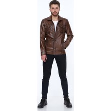 Derimont Deri Oxford Siyah Erkek Deri Ceket