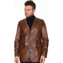 Derimont Deri Erkek Taba Deri Ceket