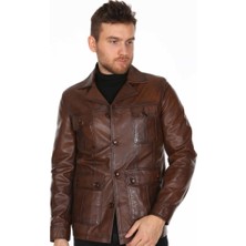 Derimont Deri Erkek Casual Deri Mont