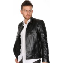 Derimont Deri Erkek Hakim Yaka Spor Deri Mont