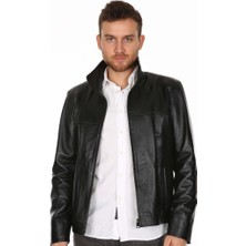 Derimont Deri Erkek Düz Model Deri Mont