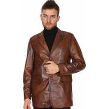 Derimont Deri Erkek Taba Deri Ceket