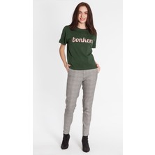 Bexy Kareli Dokuma Siyah Pantolon