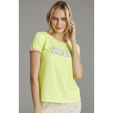 Penti Neon Sarı Chilly Tişört