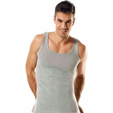 Tutku 6'lı Gri Askılı Atlet Erkek İç Giyim Rahat Kesim ve Nefes Alabilir Özellikte