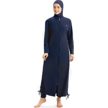 Adasea Tam Kapalı Tesettür Mayo Uzun Tam Boy 4065 Koyu Lacivert