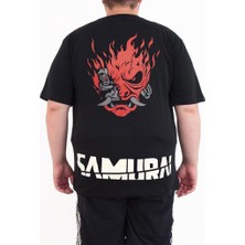 Bant Giyim Cyberpunk 2077 Samurai Büyük Beden Siyah Erkek Tişört 4XL