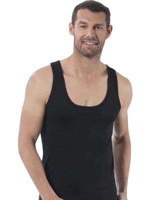 Özkan 0050 Erkek Renkli Süprem Atlet L Siyah Erkek