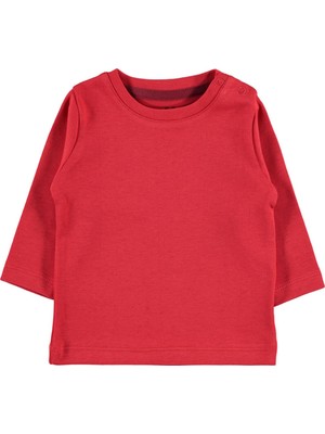 Kujju Bebek Penye Sweatshirt 3-9 Ay Kırmızı