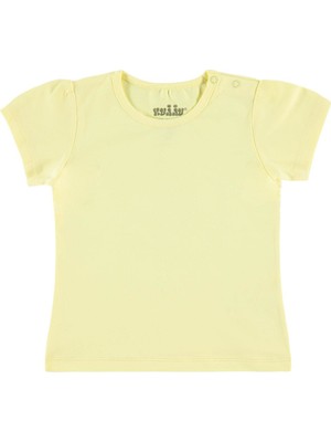 Kujju Kız Bebek Tişört 6-18 Ay Sarı