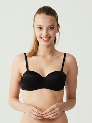 U.S. Polo Assn. Arkası Şeffaf Straplez Destekli Sütyen