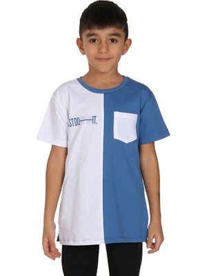 Toontoy Erkek Çocuk Cepli Arka Baskılı T-Shirt