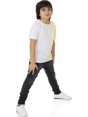 Toontoy Erkek Çocuk Cepli Arka Baskılı T-Shirt