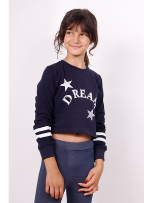 Toontoy Kız Çocuk Yıldızlı Dream Baskılı Sweatshirt