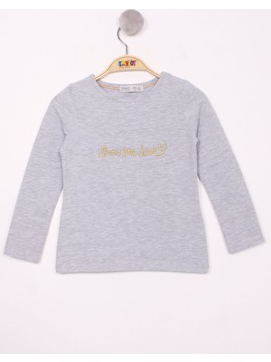 Toontoy Kız Çocuk Show Me Love Nakışlı T-Shirt
