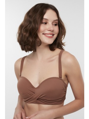 Penti Açık Kahverengi Basic Beauty Form Bikini Üstü