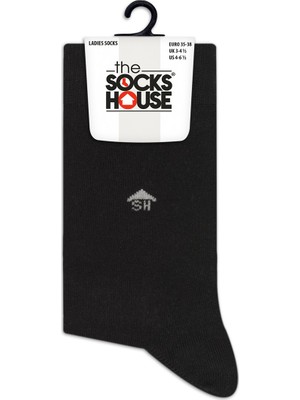 The Socks House Bambu Siyah Düz Çorap