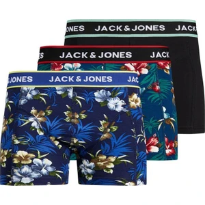 Jack & Jones Jacflower Trunks 3 Pack Noos Erkek Siyah Boxer 12171253-Black
