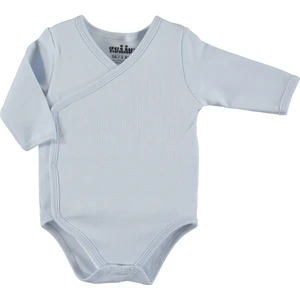 Bebek Kruvaze Yaka Çıtçıtlı Badi 1-6 Ay Mavi