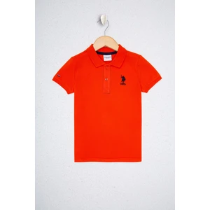 U.S. Polo Assn. Erkek Çocuk Nar Çiçeği Basic T-Shirt 50222608-VR039