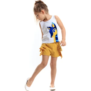 Ceylan Kız Çocuk T-shirt Dokuma Şort Takım