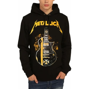 Bant Giyim - Metallica Gitar Siyah Kapüşonlu Sweatshirt Erkek S