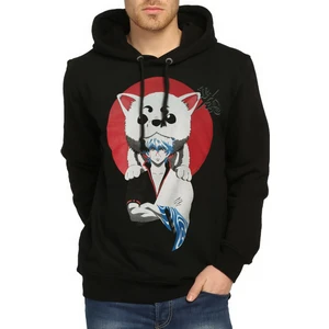 Bant Giyim - Gintama Siyah Kapüşonlu Sweatshirt Erkek M