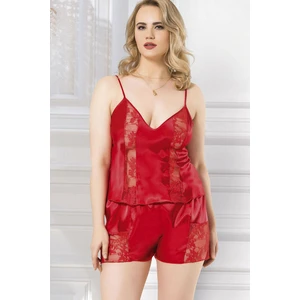 Çiçekli Şortlu Ip Askılı Kadın Pijama Takımı 1012
