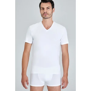 Kısa Kol Koton Modal Erkek Antonio V Yaka Tshirt