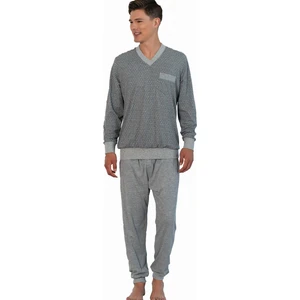 By Mecit Pijama Lastikli Paça Uzun Kol V Yaka Erkek Pijama Takımı 2711