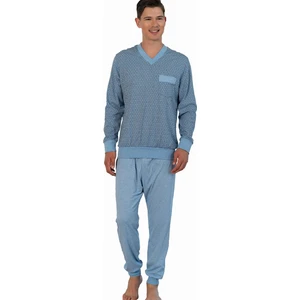 By Mecit Pijama Lastikli Paça Uzun Kol V Yaka Erkek Pijama Takımı 2711