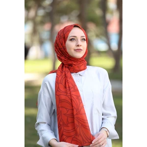 Stella Yaprak Desen Şal Kiremit