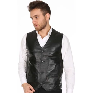 Deri Erkek Casual Deri Yelek