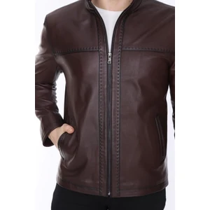 Deri Erkek Deri Mont Bordo Blanc