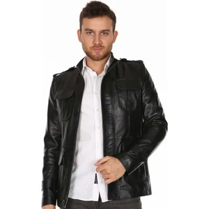 Deri Erkek Düz Model Deri Mont