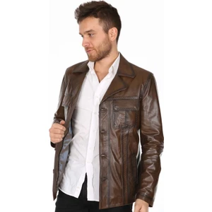Deri Erkek Jack Casual Deri Mont