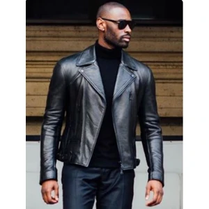 Deri İngiliz Yaka Spor Deri Mont