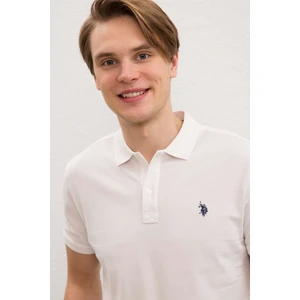 U.S. Polo Assn. Erkek Ecru Basic T-Shirt 50217612-VR019