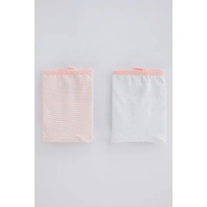 Çok Renkli Kız Çocuk Flat Stripe 2Li Boxer