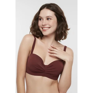 Kahverengi Basic Lotus Bikini Üstü