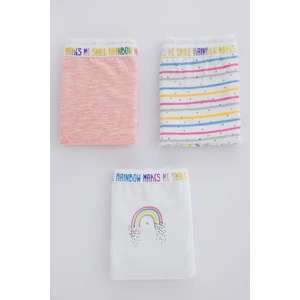 Çok Renkli Kız Çocuk Rainbow 3'lü Hipster Külot