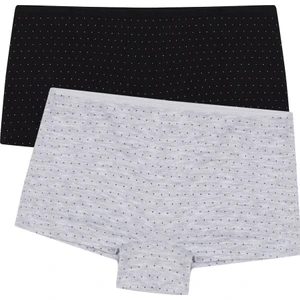 Çok Renkli Kız Çocuk Bg Basic Dot 2'li Boxer
