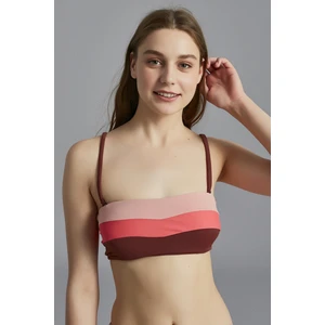Çizgili Marissa Bandeau Bikini Üstü