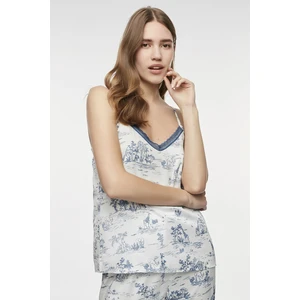 Optik Beyaz Toile De Jouy Printed Atlet