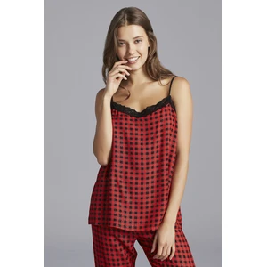 Kırmızı Red Gingham Atlet